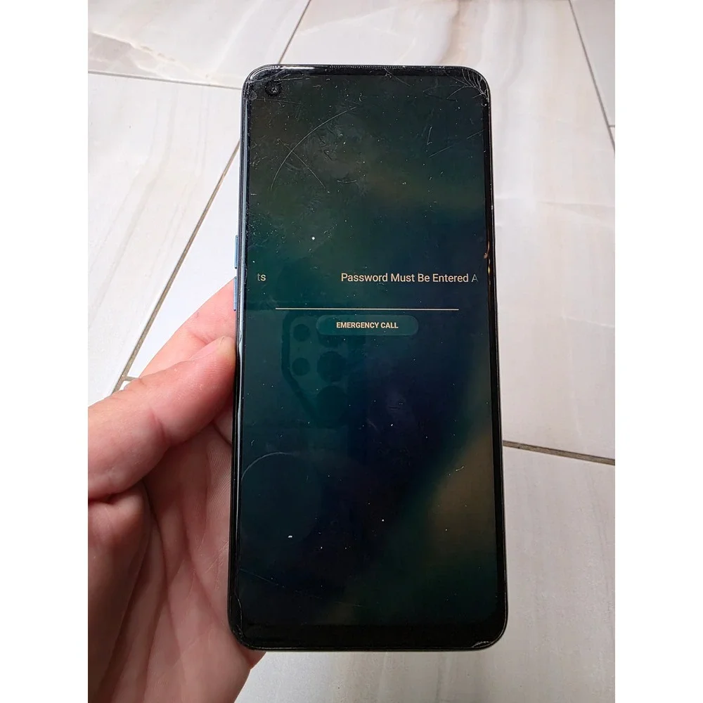 OnePlus Nord N200 5G Blue Quantum 64GB DE2118 Cracked Screen Password Locked F2
